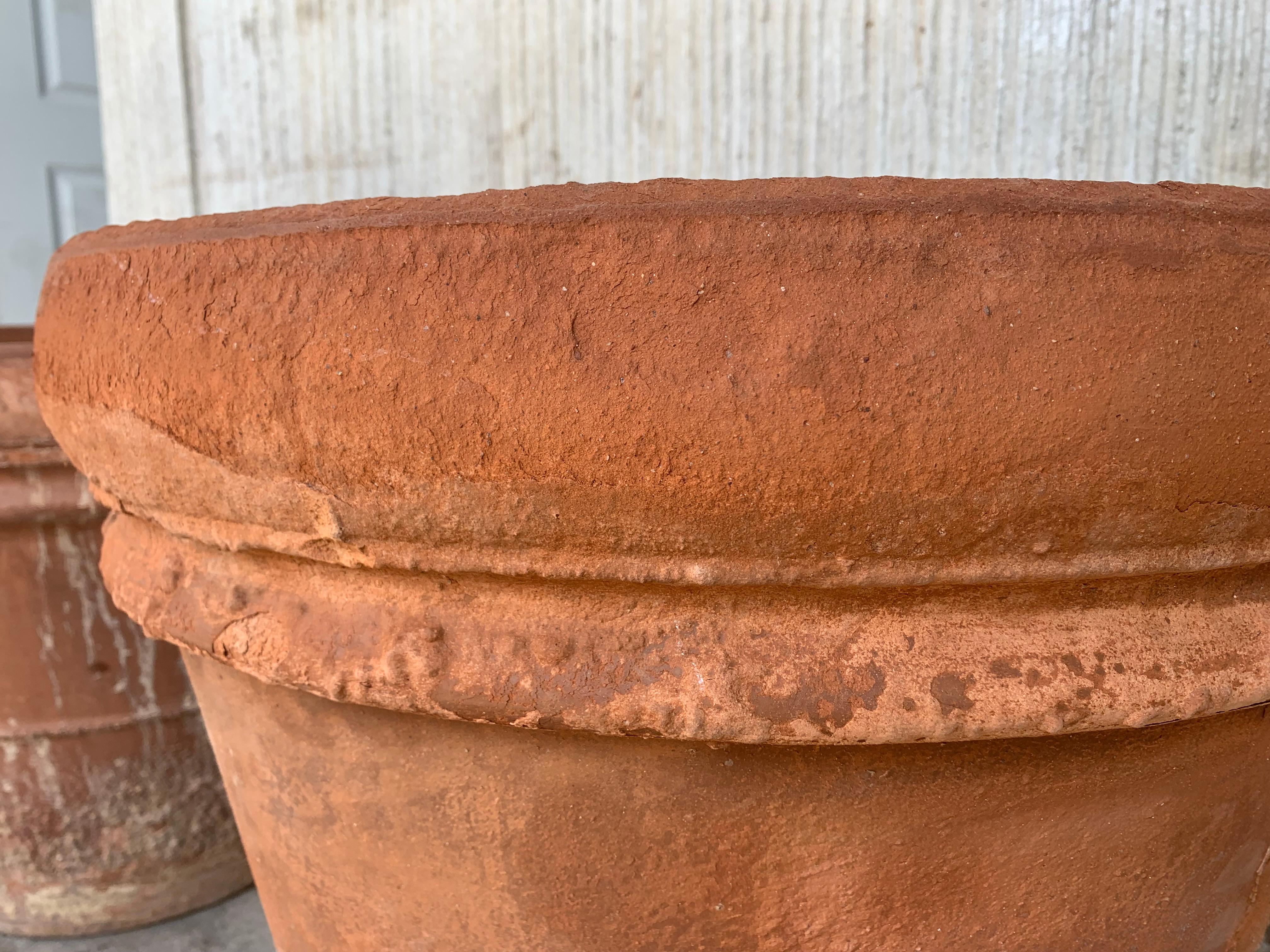 Pair of Clay Planters from Spain For Sale 1