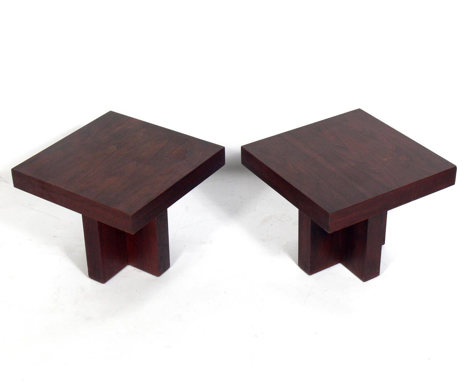 white wood end tables