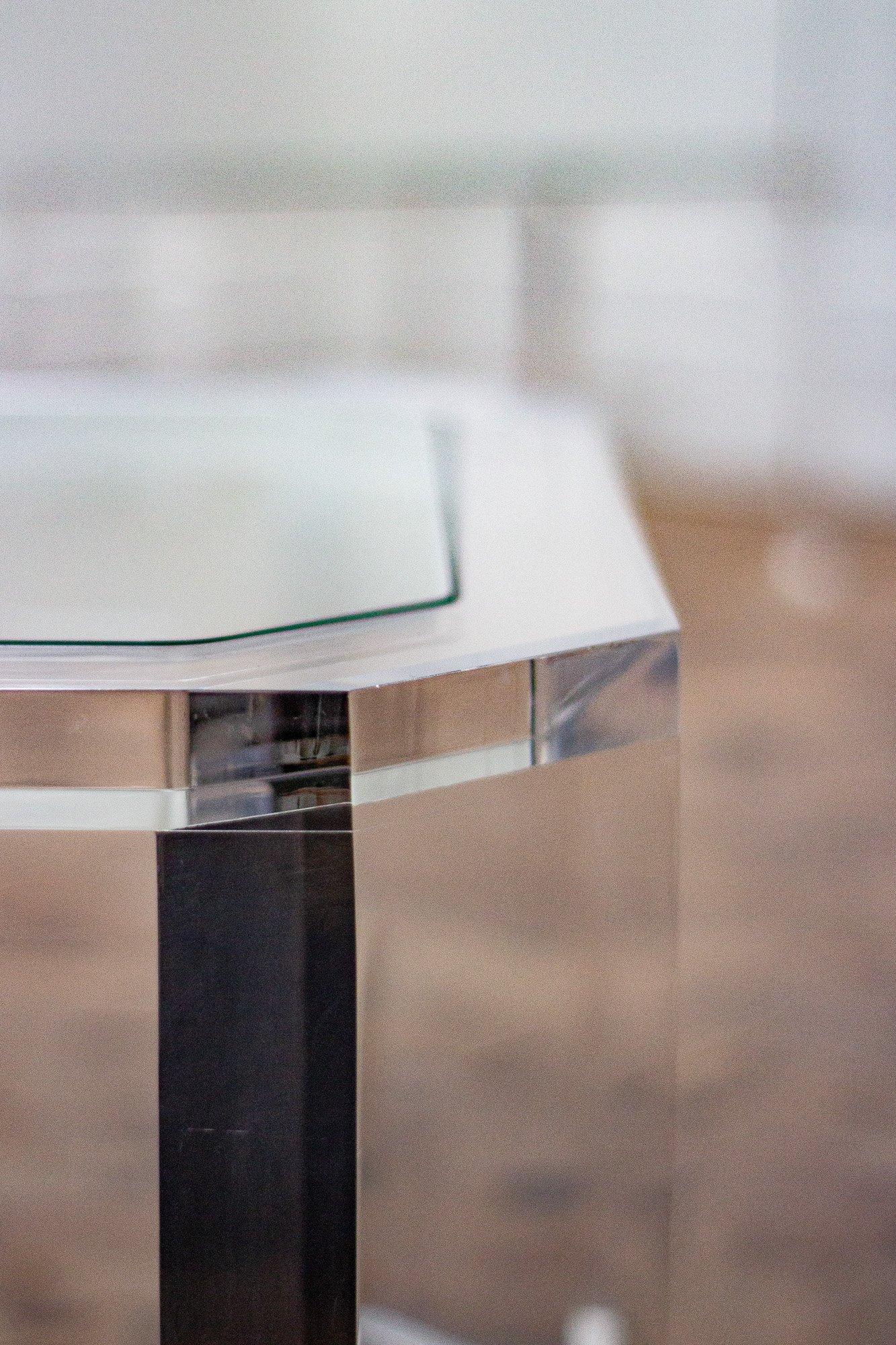 European Pair of Clear Lucite Tables