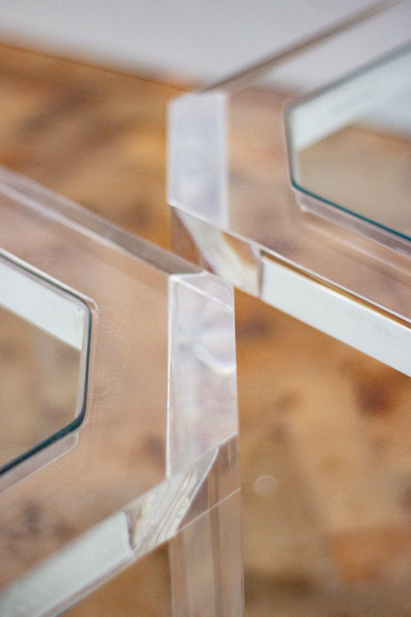 Other Pair of Clear Lucite Tables