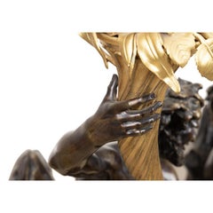 Pair of Clodion Figural Patinated Candelabra