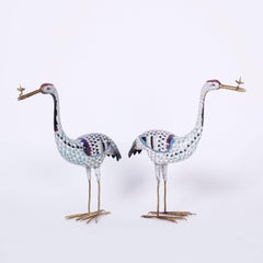 Pair of Cloisonné Birds