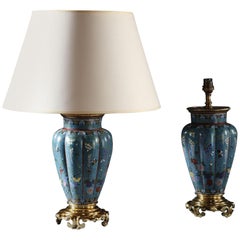 Antique Pair of Cloisonné Vases as Lamps