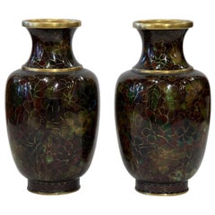 Pair of Cloisonne Vases, circa 1920