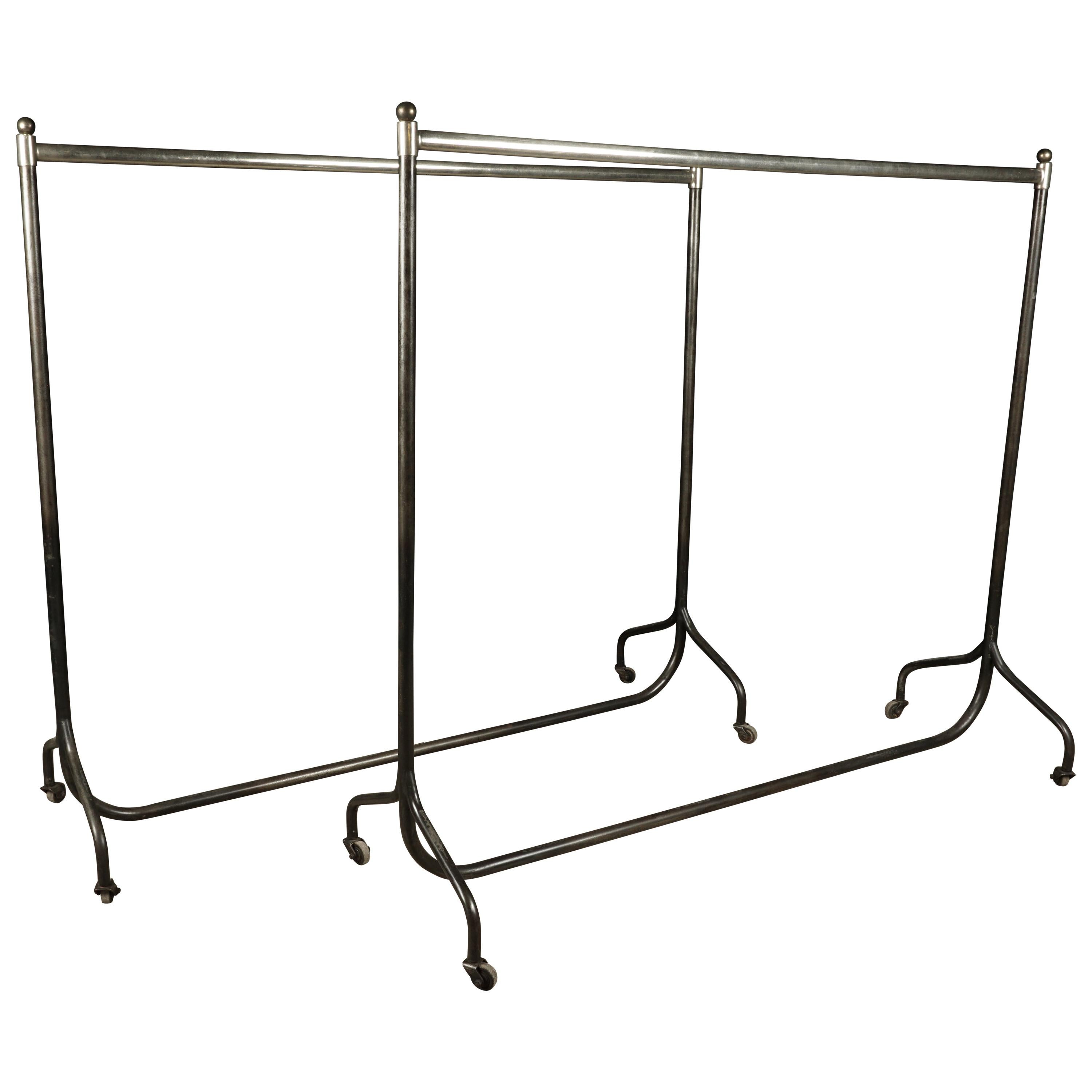 Pair of Clothing Racks from France, Manufactured by Siegel, Paris