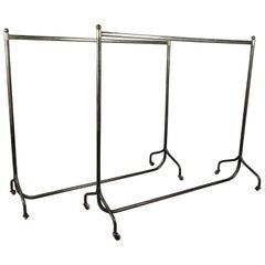 Antique Pair of Clothing Racks from France, Manufactured by Siegel, Paris