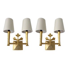 Pair of Clover Sconces by Les Héritiers. France, 1990s