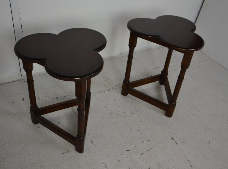 Pair of Cloverleaf Side Tables at 1stDibs
