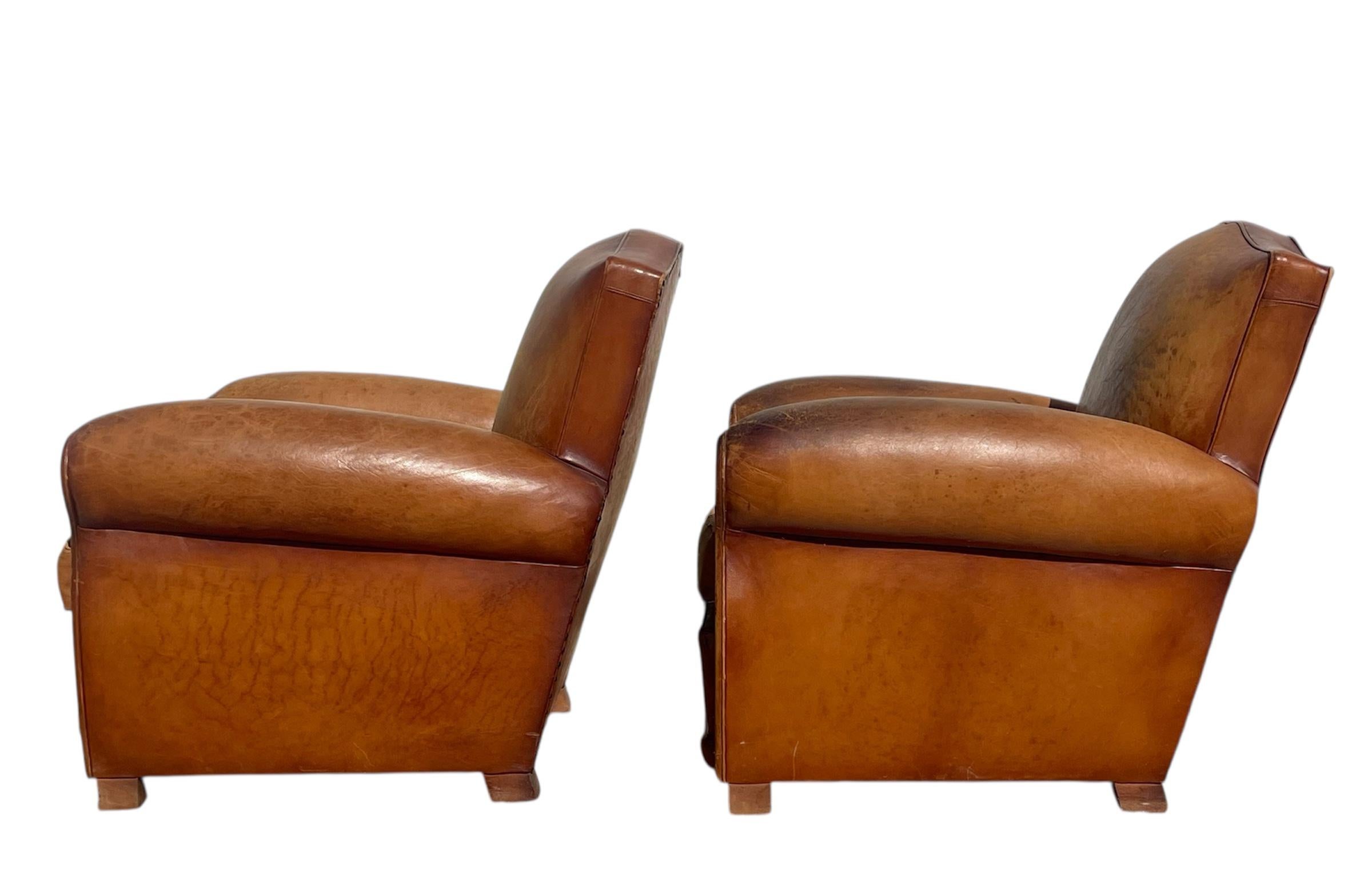Pair Of Club Armchairs , Circa 1930 en vente 7