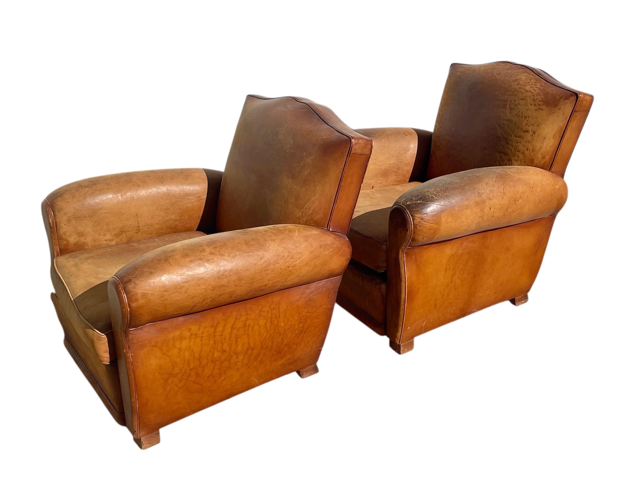 Pair Of Club Armchairs , Circa 1930 en vente 9
