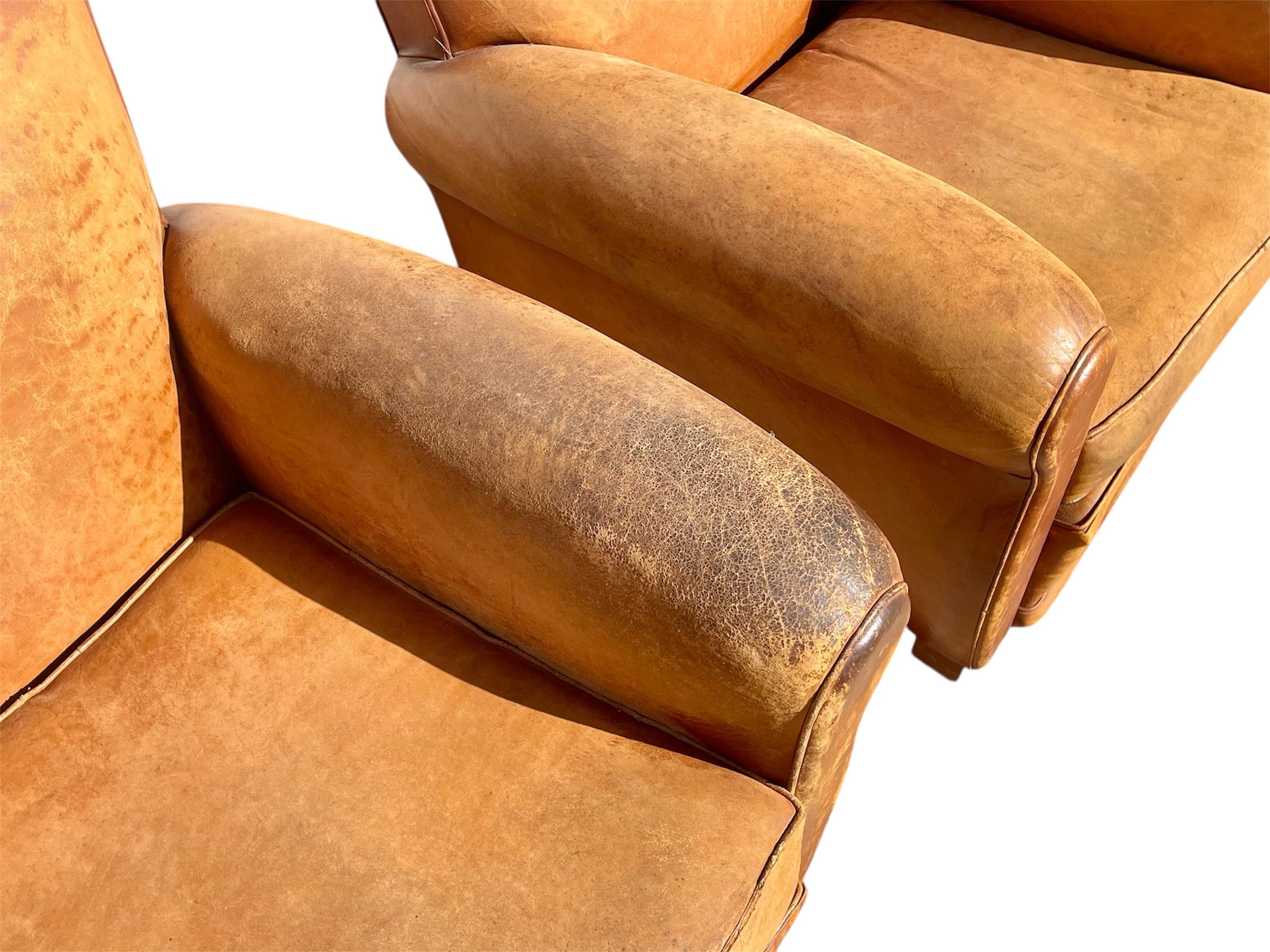 Pair Of Club Armchairs , Circa 1930 en vente 1
