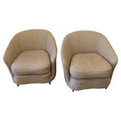 Paire de fauteuils club italiens, années 1950