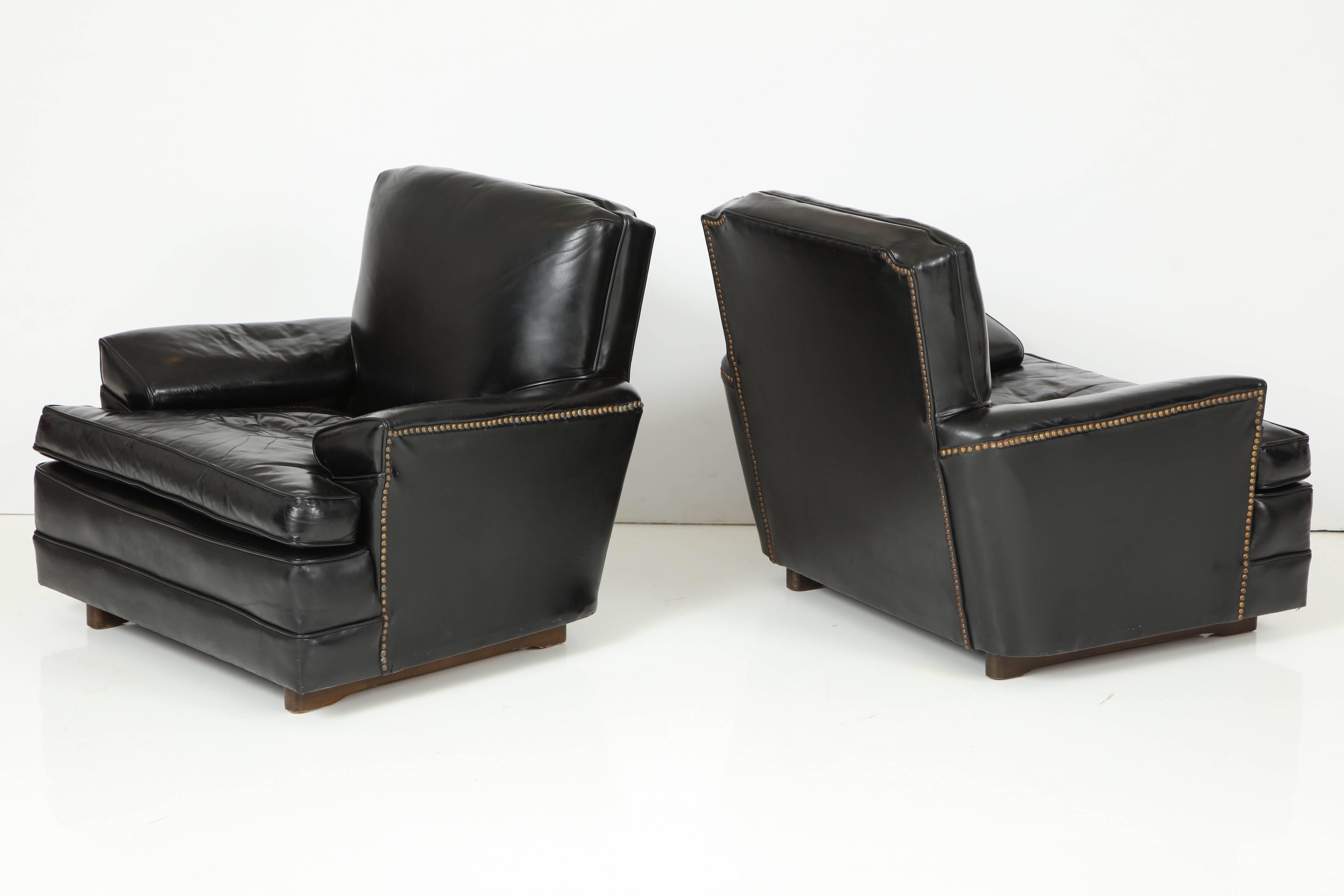 Mid-Century Modern Pair of Club Chairs Attributed to Sam Marx