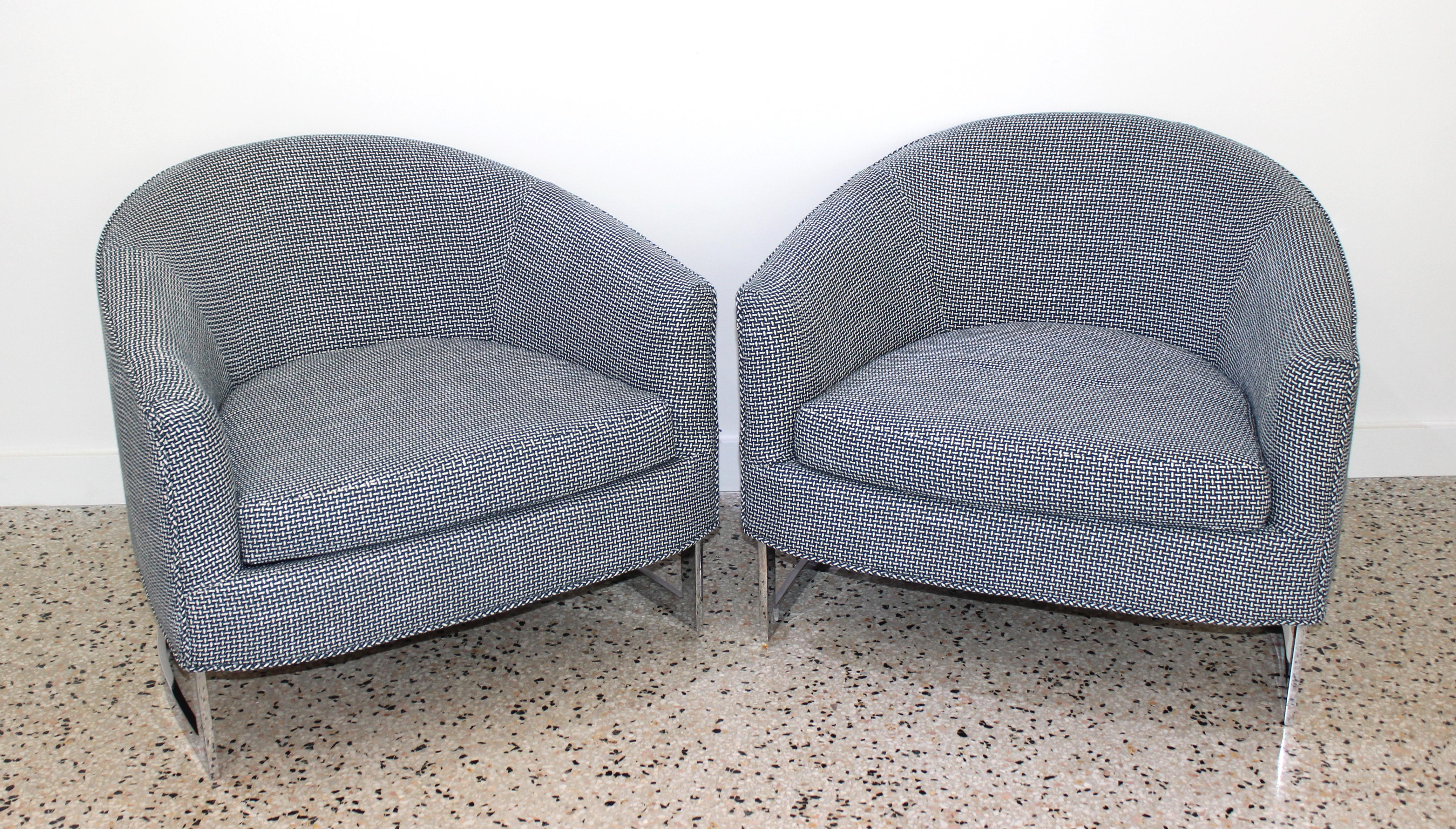 American Pair of Club Chairs For Sale