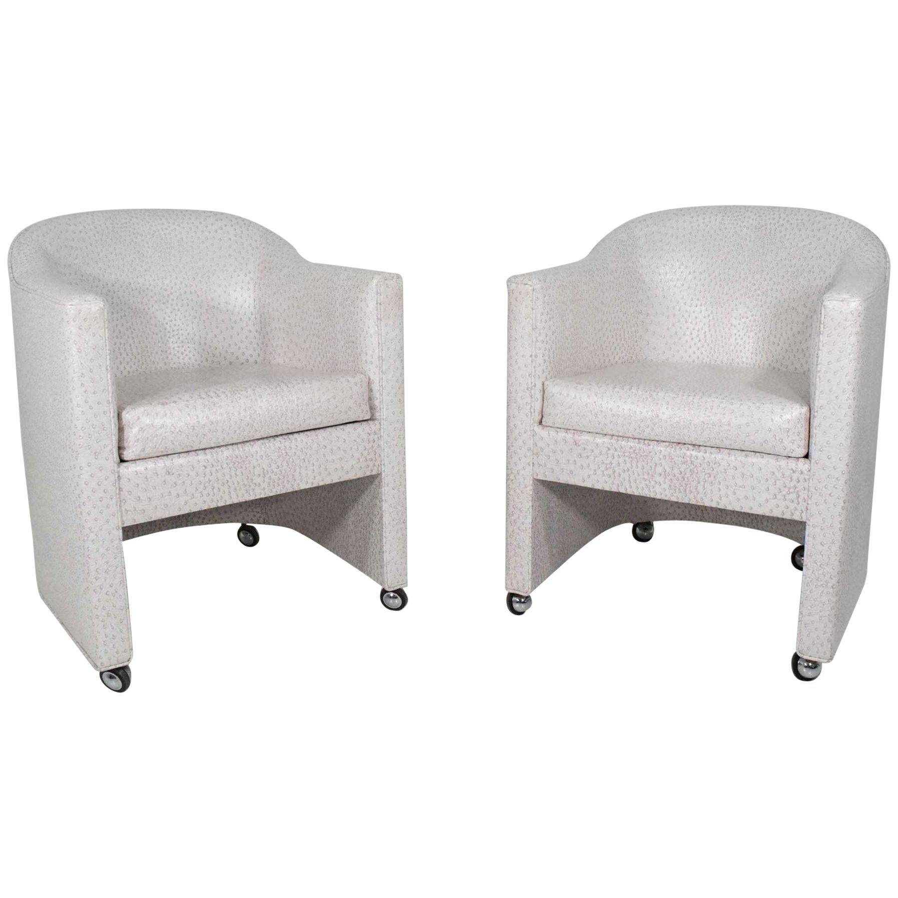 Pair of Club Chairs by Preview Furniture Company For Sale