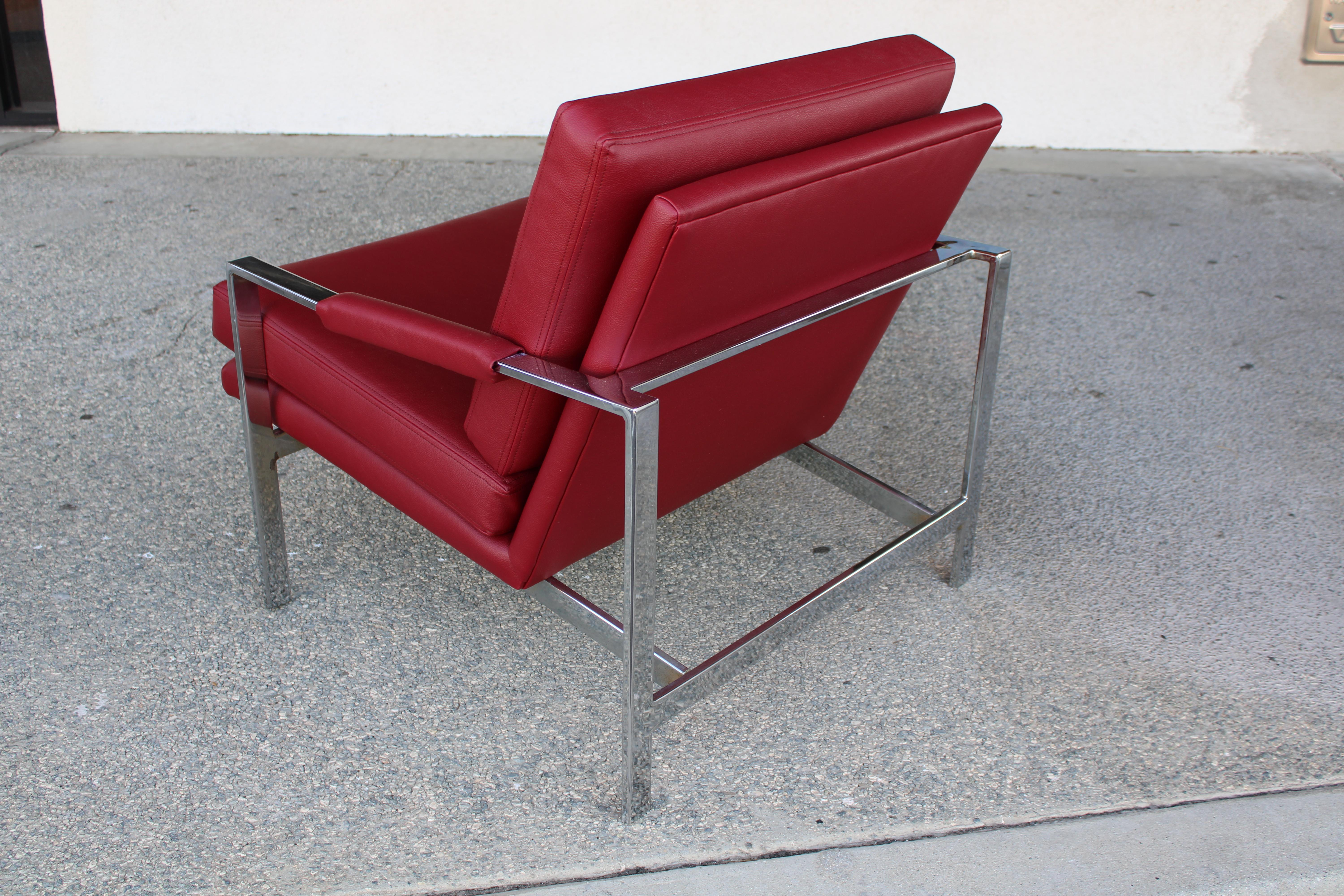 Pair of Club Chairs in the Style of Milo Baughman In Good Condition In Palm Springs, CA