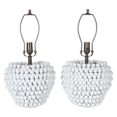Pair of Clustered Ball Ceramic Table Lamps