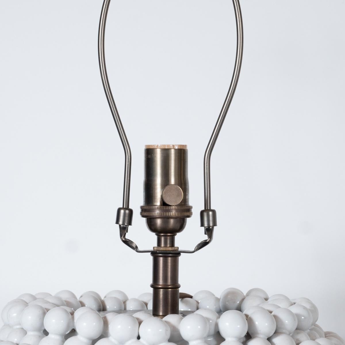 Pair of Clustered Ball Ceramic Table Lamps For Sale 1