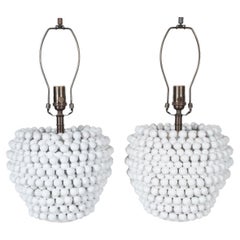Pair of Clustered Ball Ceramic Table Lamps