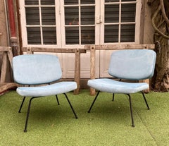 Pair of CM190 Slipper Chairs by Pierre Paulin for Thonet, France, 1950s