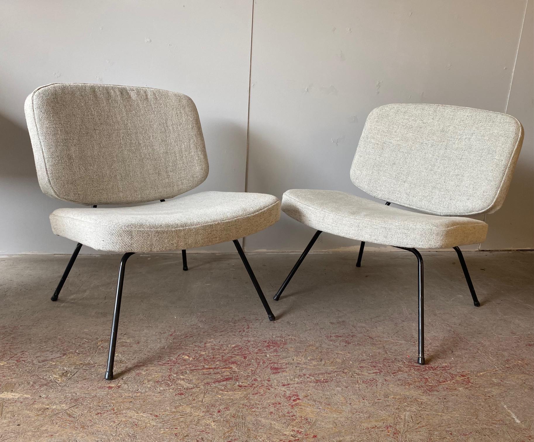 Pair of CM190 Slipper Chairs by Pierre Paulin for Thonet, France, 1950s