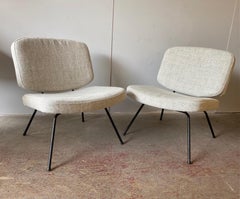 Pair of Cm190 Slipper Chairs by Pierre Paulin for Thonet, France, 1950s