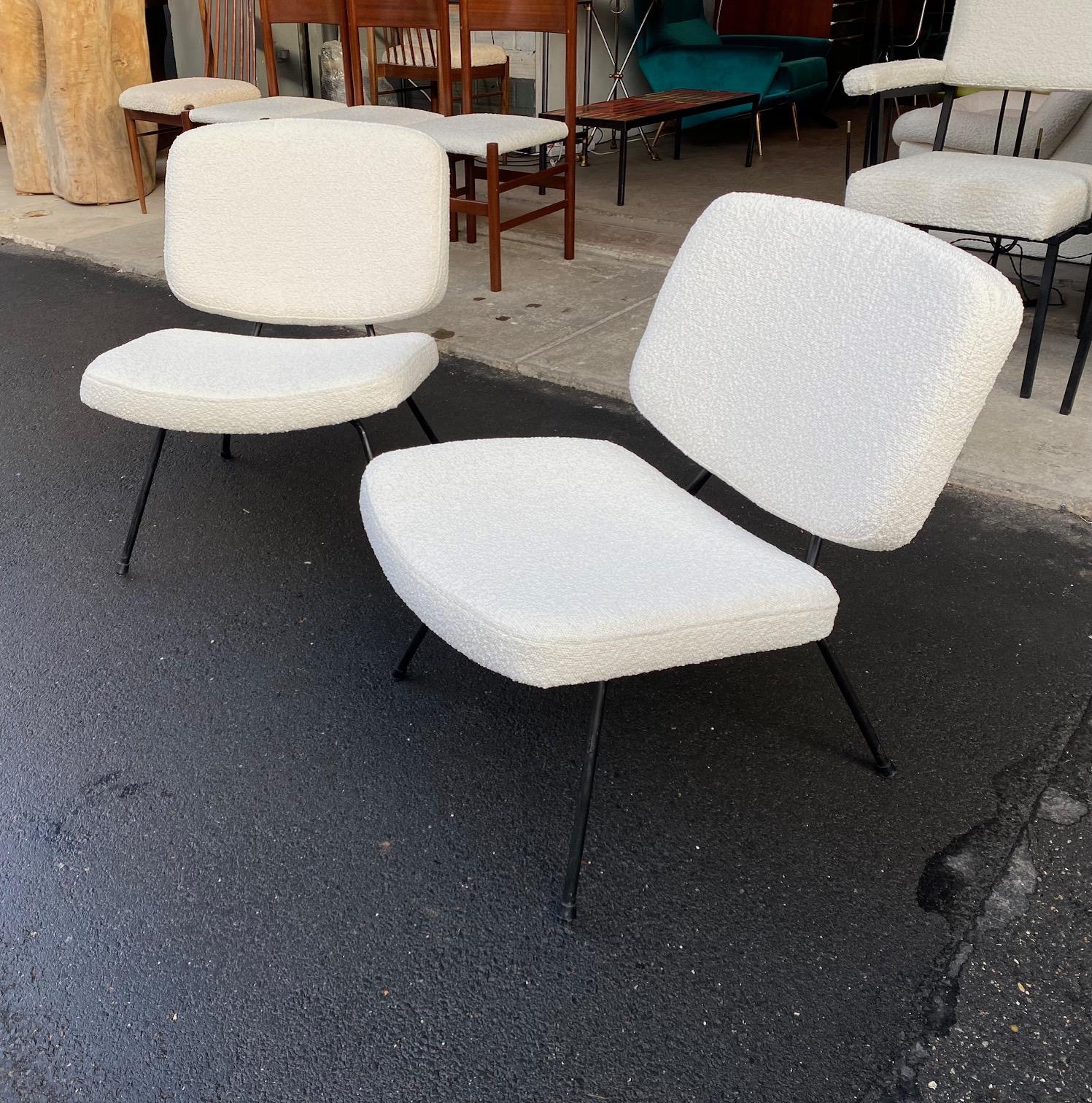 French Pair of CM190 Slipper Chairs by Pierre Paulin for Thonet, France, 1950s