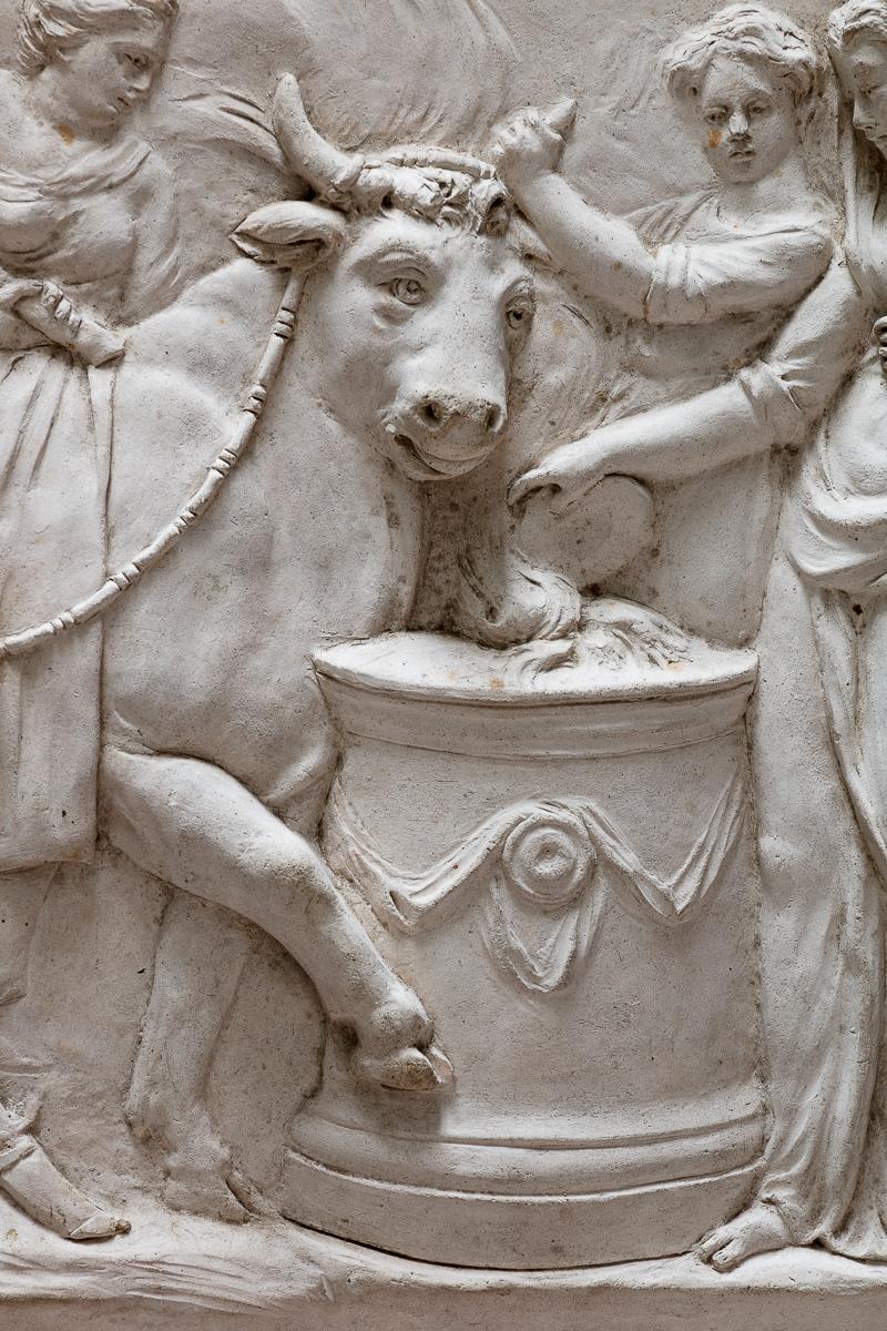 Fino al XVIII secolo Coppia di placche ovali in pietra di Coade, XVIII secolo in vendita