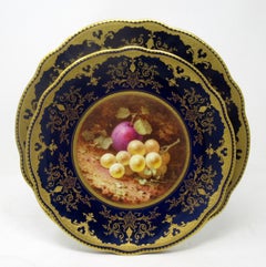 Pair of Coalport Cabinet Plates Hand Painted, Frederick Chivers Still Life, 1910