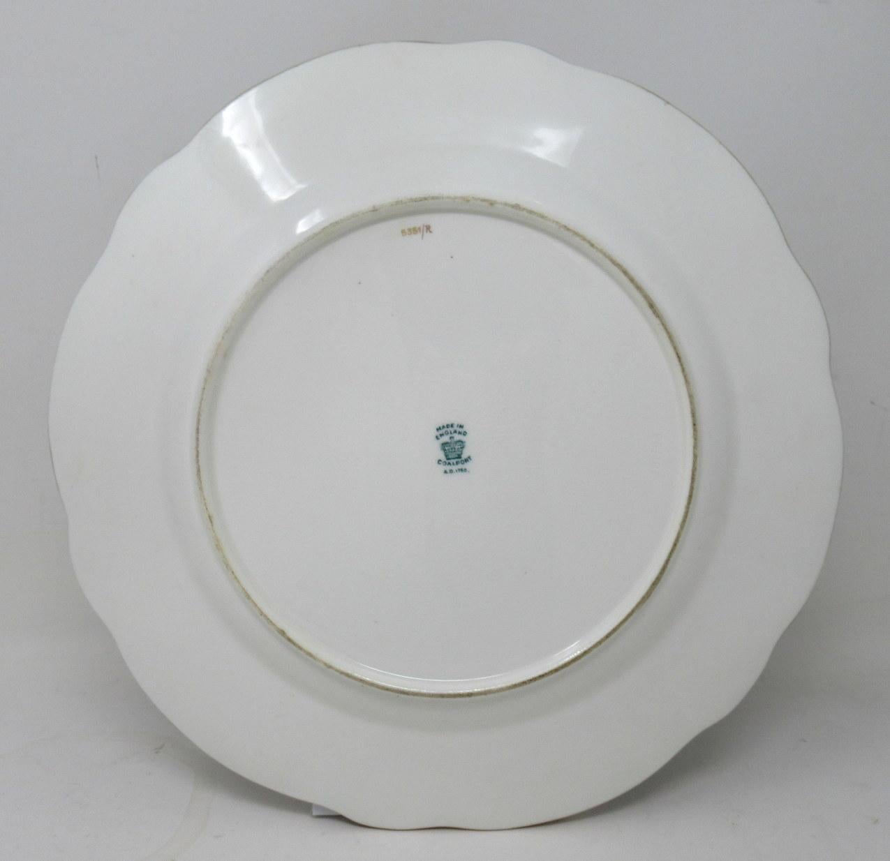Par de Platos de Gabinete de Coalport Pintados a Mano, Naturaleza Muerta de Frederick Chivers, 1910 Porcelana en venta