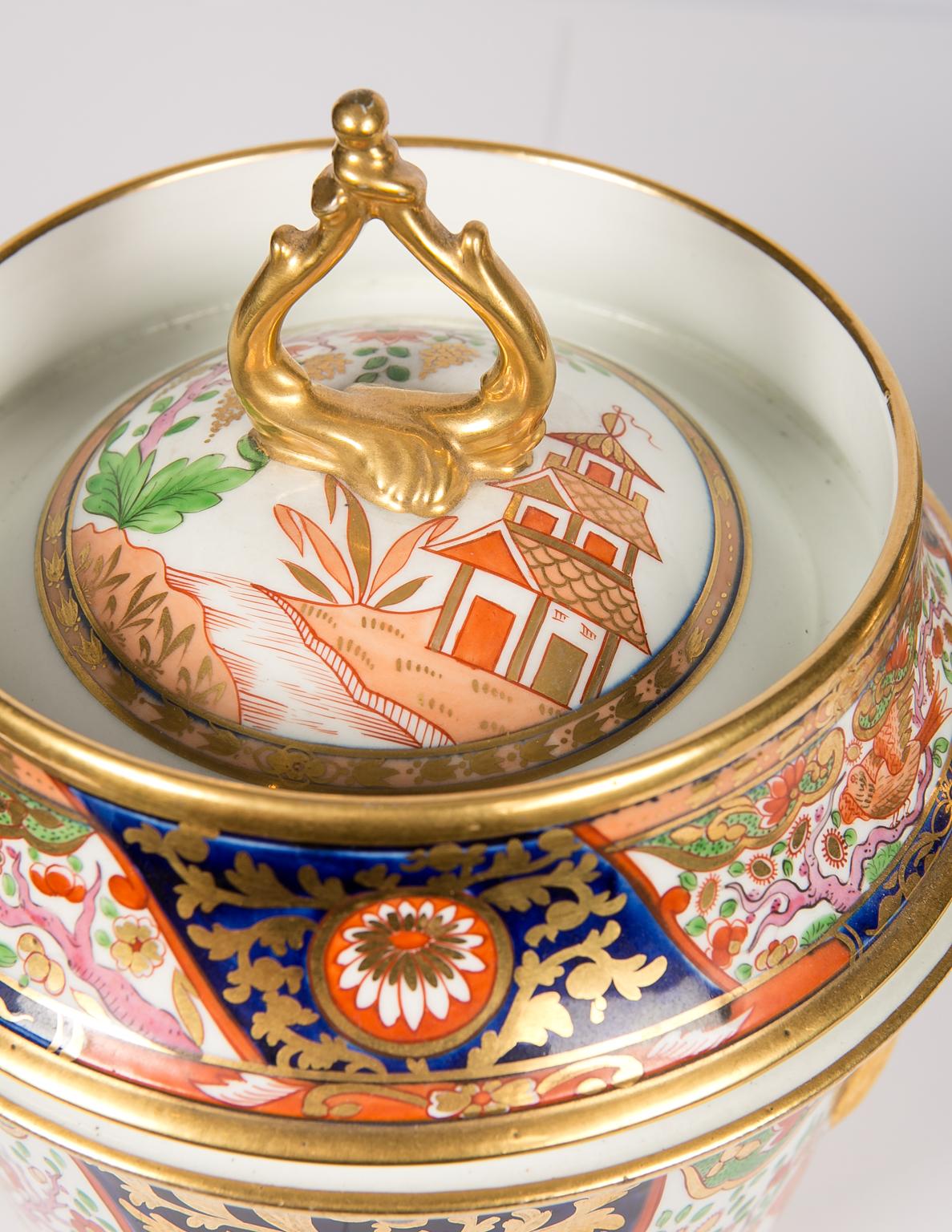 Regency Pair of Coalport English Imari Ice Pails Made in England circa 1800-1805
