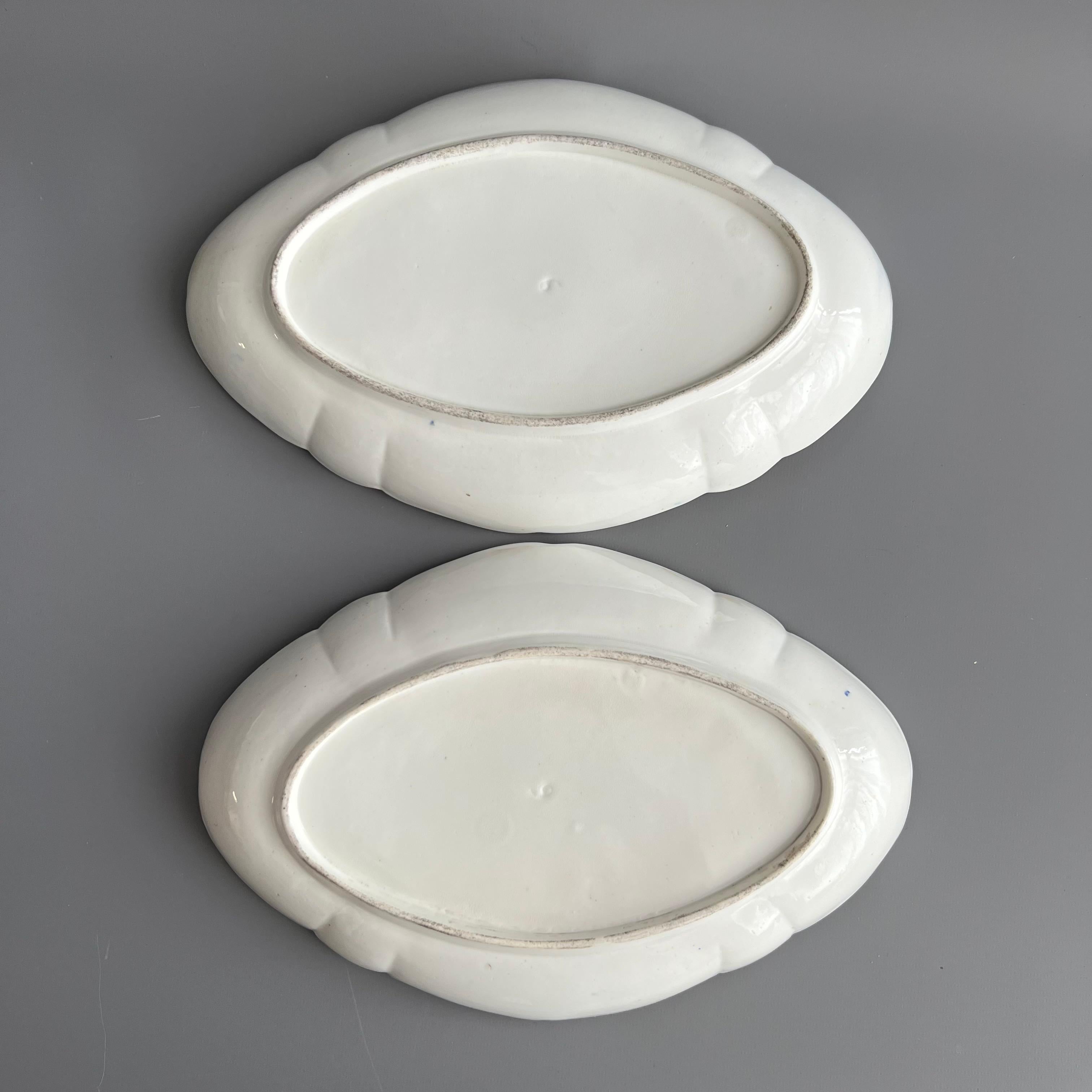 Pair of Coalport Porcelain Oval Dishes, Flowers & Birds Patt.759, Regency ca1815 For Sale 9