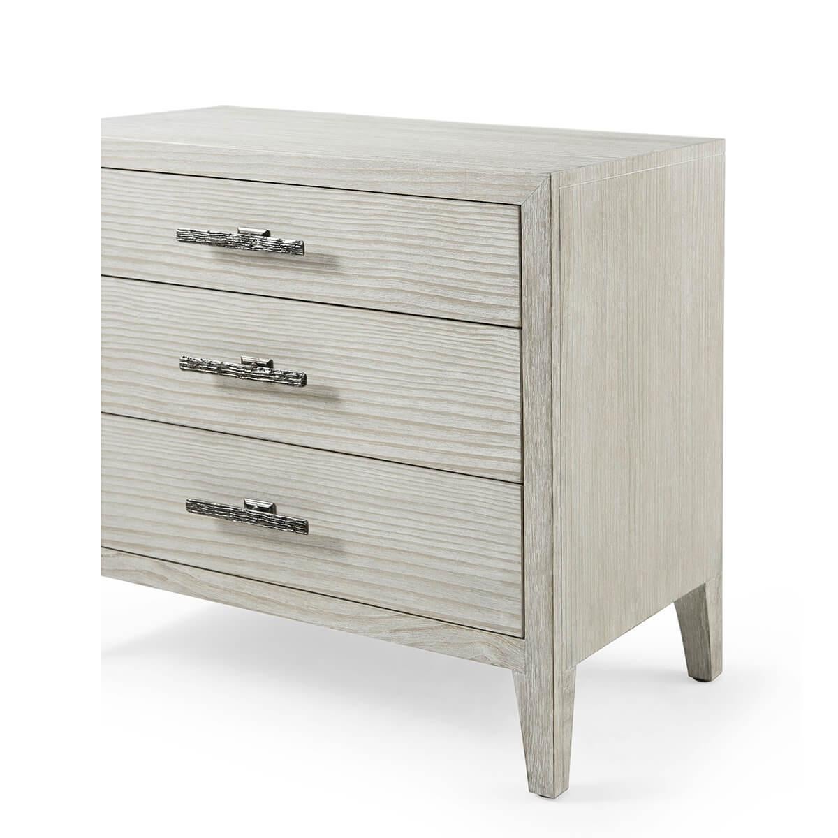 Contemporary Pair of Coastal Breeze Nightstands For Sale