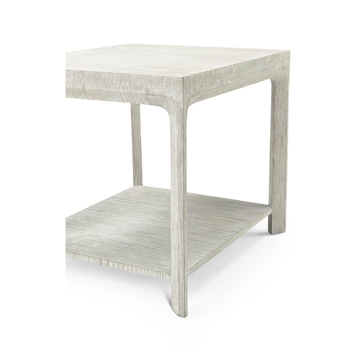Contemporary Pair of Coastal Breeze Side Tables For Sale