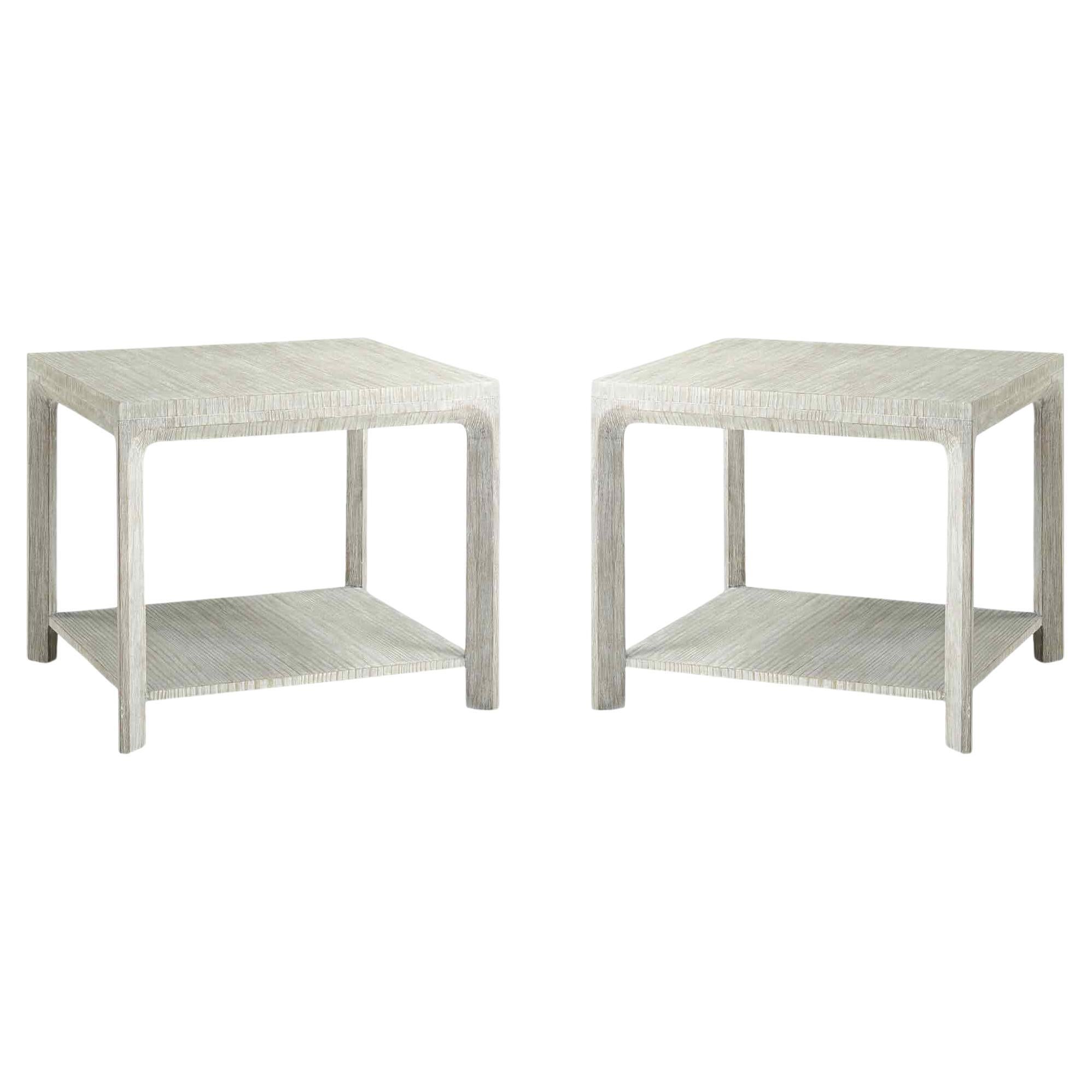 Pair of Coastal Breeze Side Tables For Sale