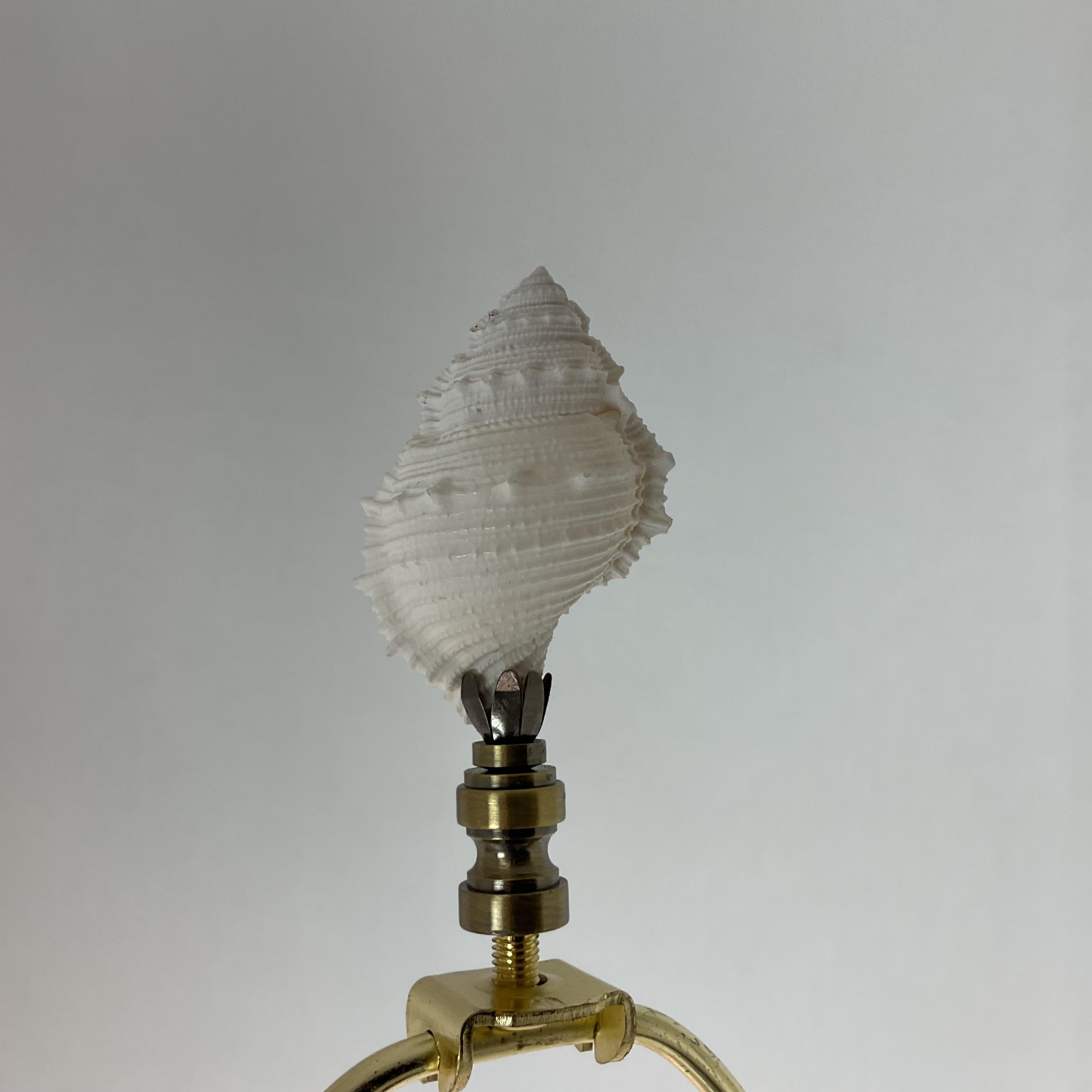 Pair of Coastal Seashell Table Lamps-Nautical Decor For Sale 1