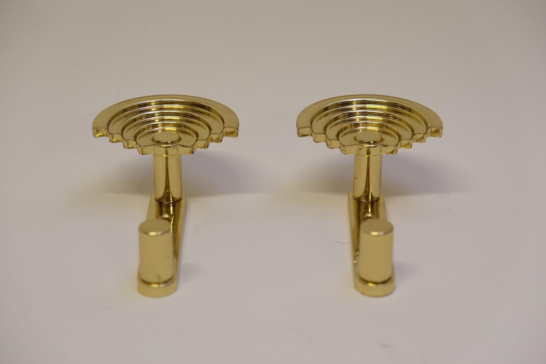 Late 20th Century Pair of Coat Hooks by Ettorre Sottsass Model SE 314, Italy, 1980s For Sale