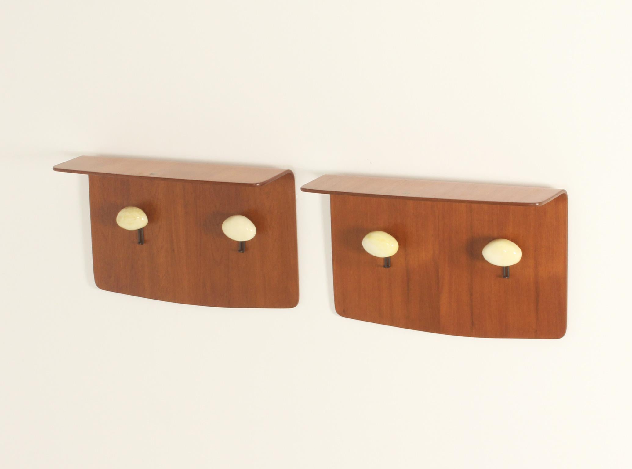 Pair of Coat Racks by Franco Campo and Carlo Graffi for Home, Italy, 1950's  For Sale 6