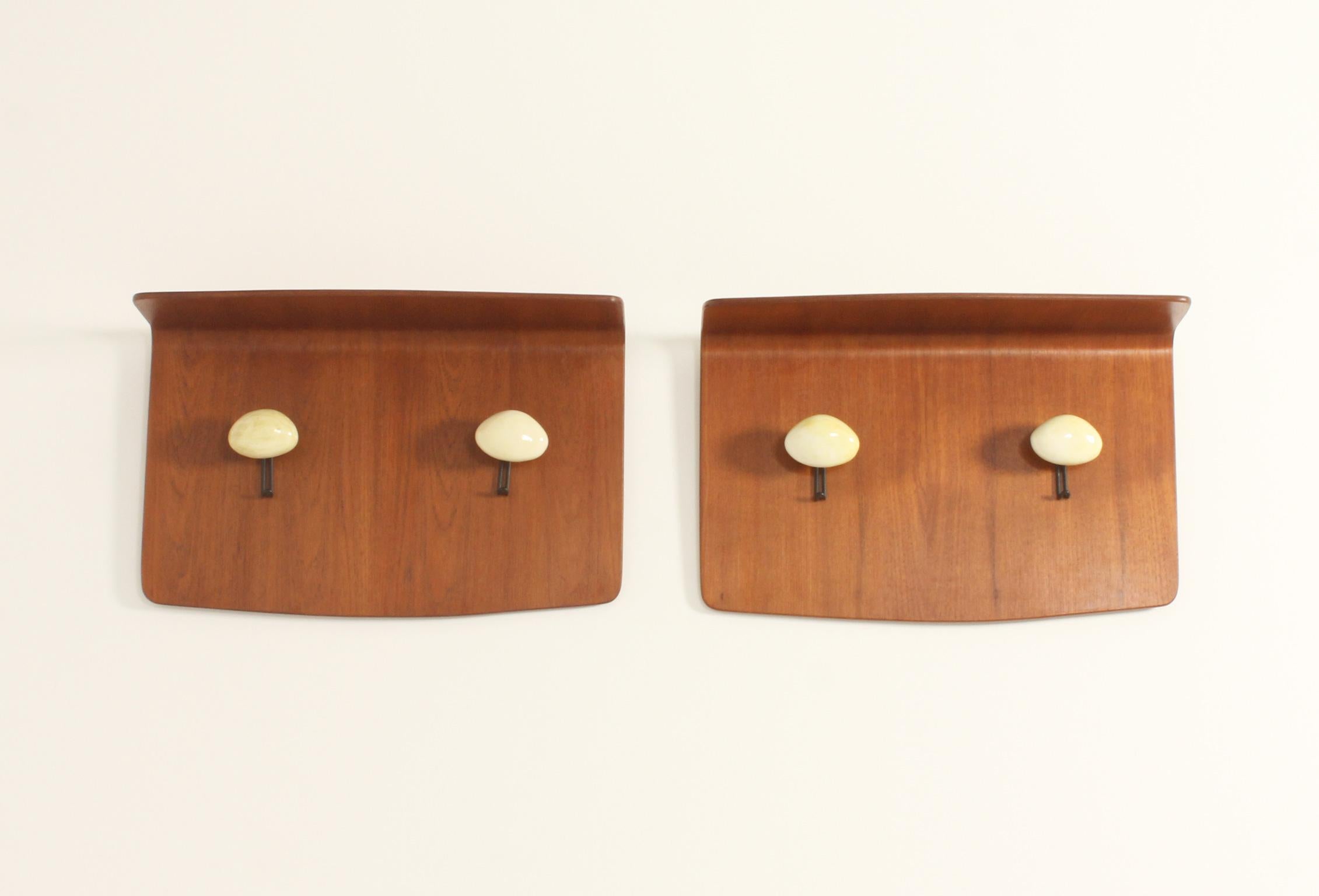 Pair of Coat Racks by Franco Campo and Carlo Graffi for Home, Italy, 1950's  In Good Condition For Sale In Barcelona, ES