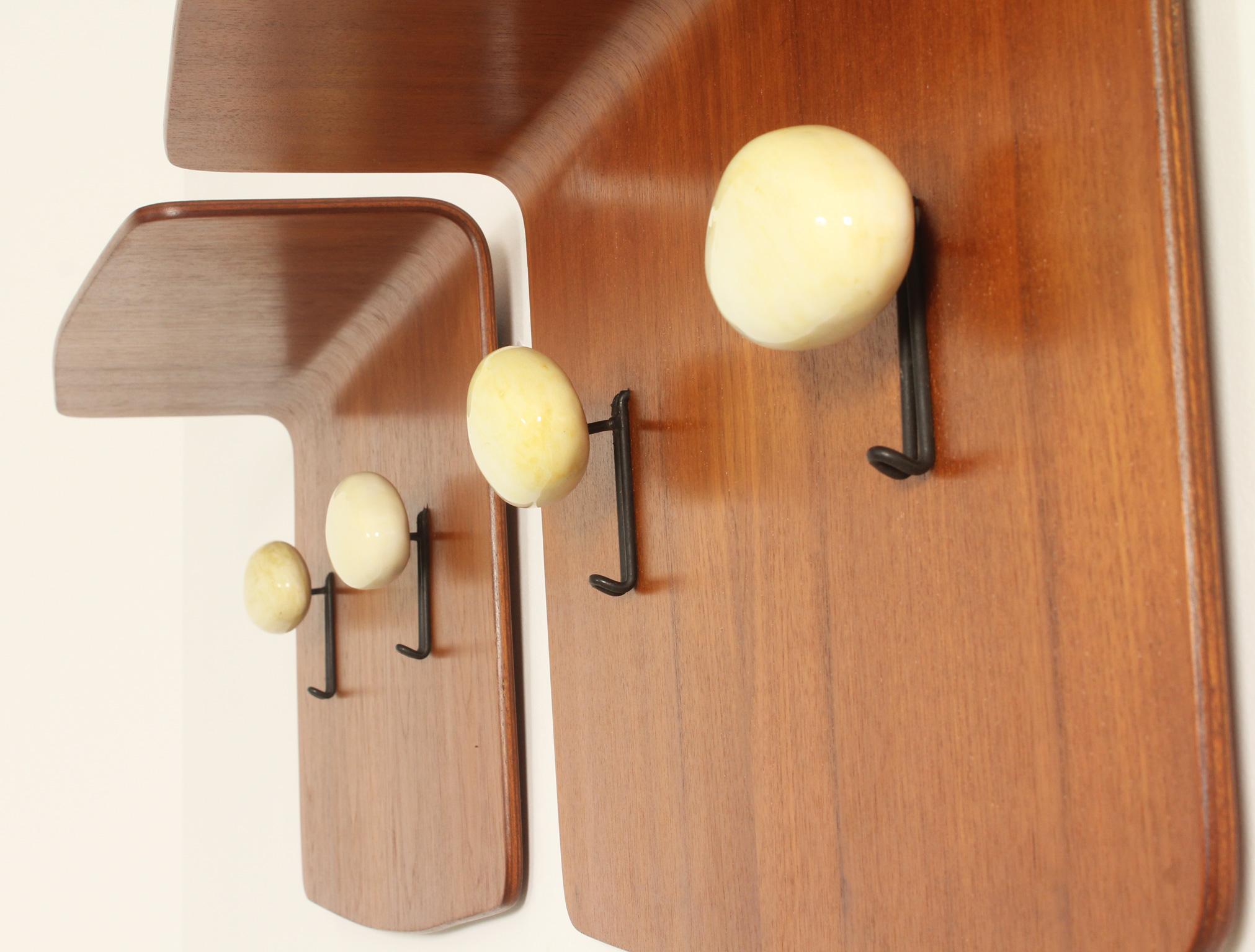 Metal Pair of Coat Racks by Franco Campo and Carlo Graffi for Home, Italy, 1950's  For Sale