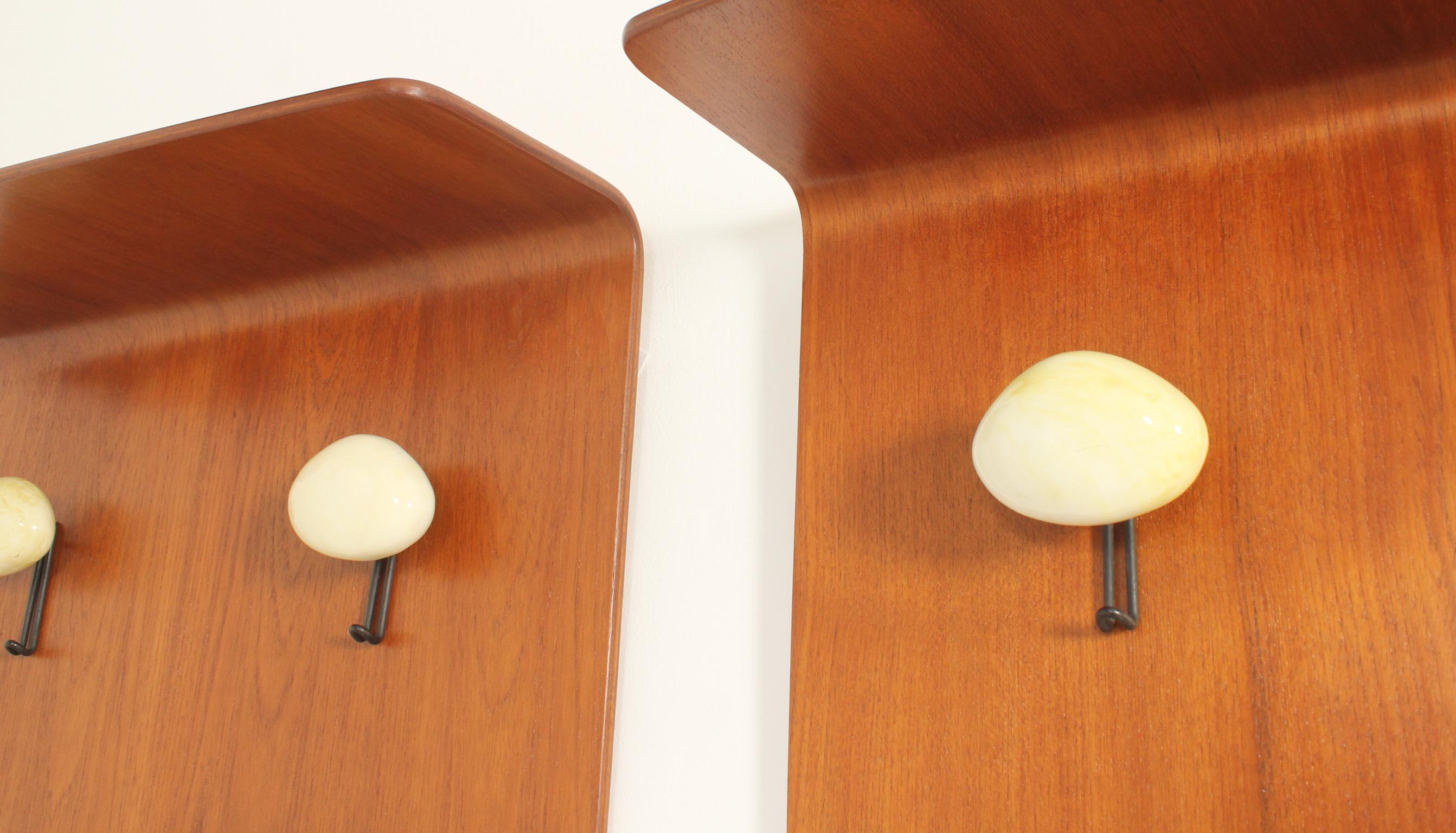 Pair of Coat Racks by Franco Campo and Carlo Graffi for Home, Italy, 1950's  For Sale 1