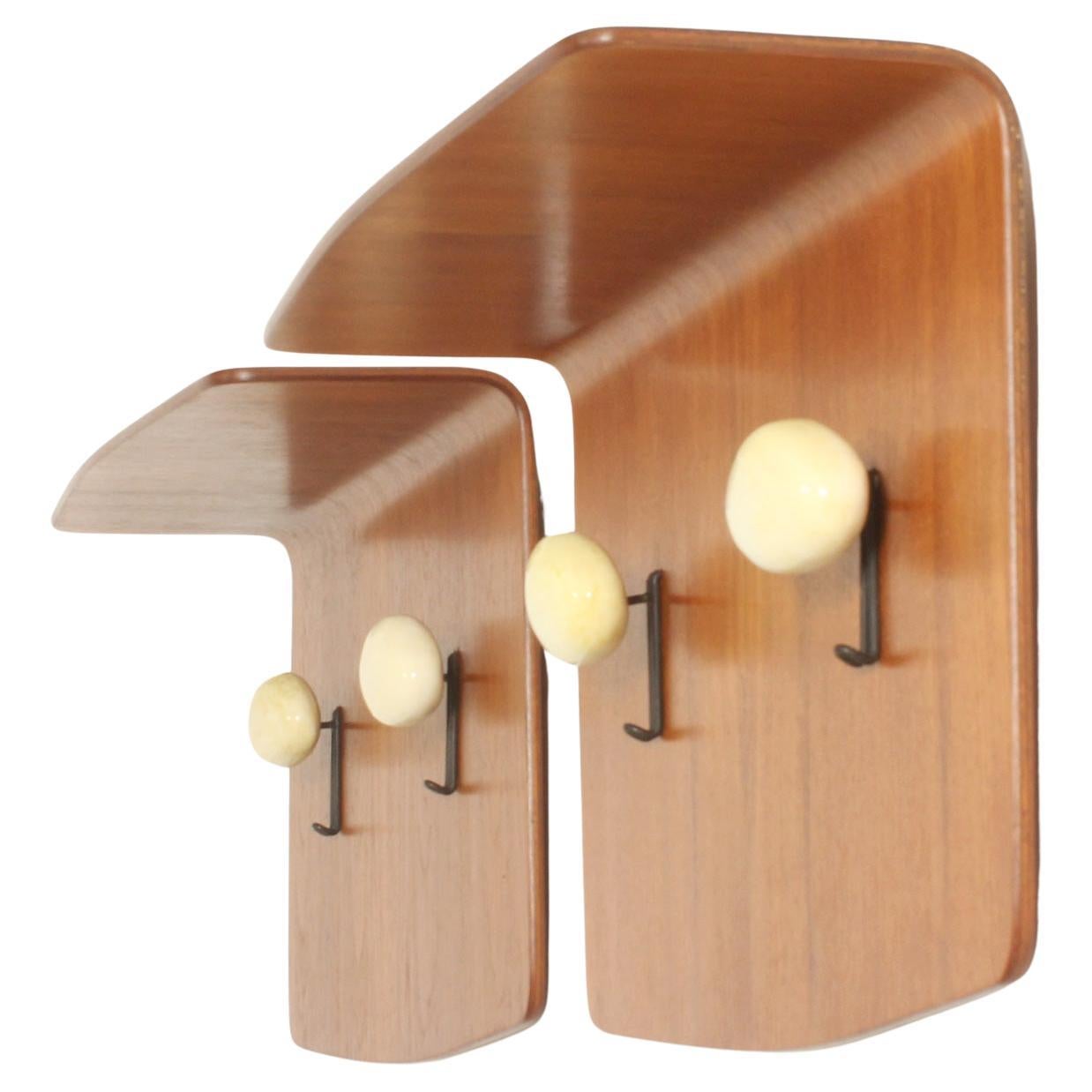 Pair of Coat Racks by Franco Campo and Carlo Graffi for Home, Italy, 1950's  For Sale