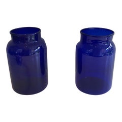Pair of Cobalt Blue Vases, French Work, Circa 1970 Pair of Cobalt Blue Vases, French Work, Circa 1970