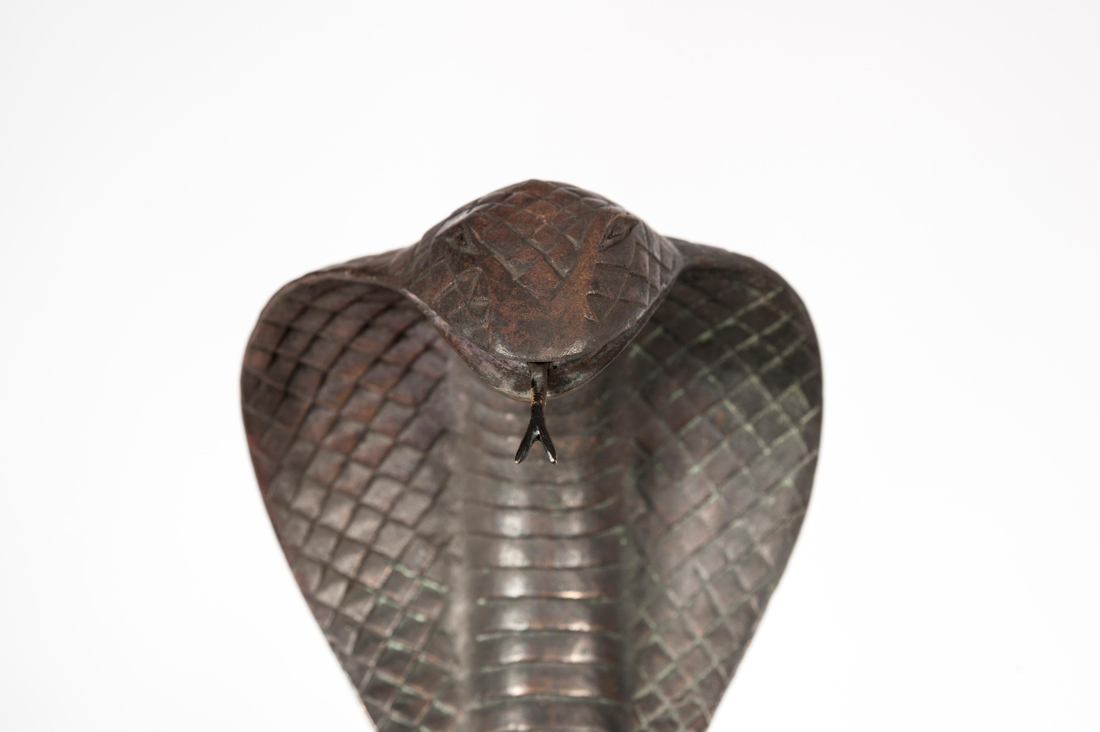 Pair of Cobra Andirons by Edgar Brandt 6