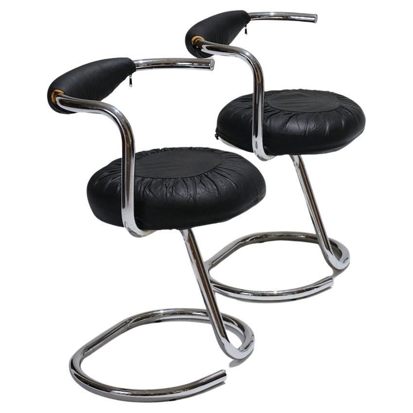 Pair of Cobra Chairs, Giotto Stoppino, 1970s