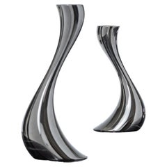 Pair of Cobra metal candleholders, Georg Jensen, 2000s