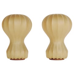 Pair of Cocoon Piccolo Gatto Table Lamps by Castiglioni for Flos, Italy 1962