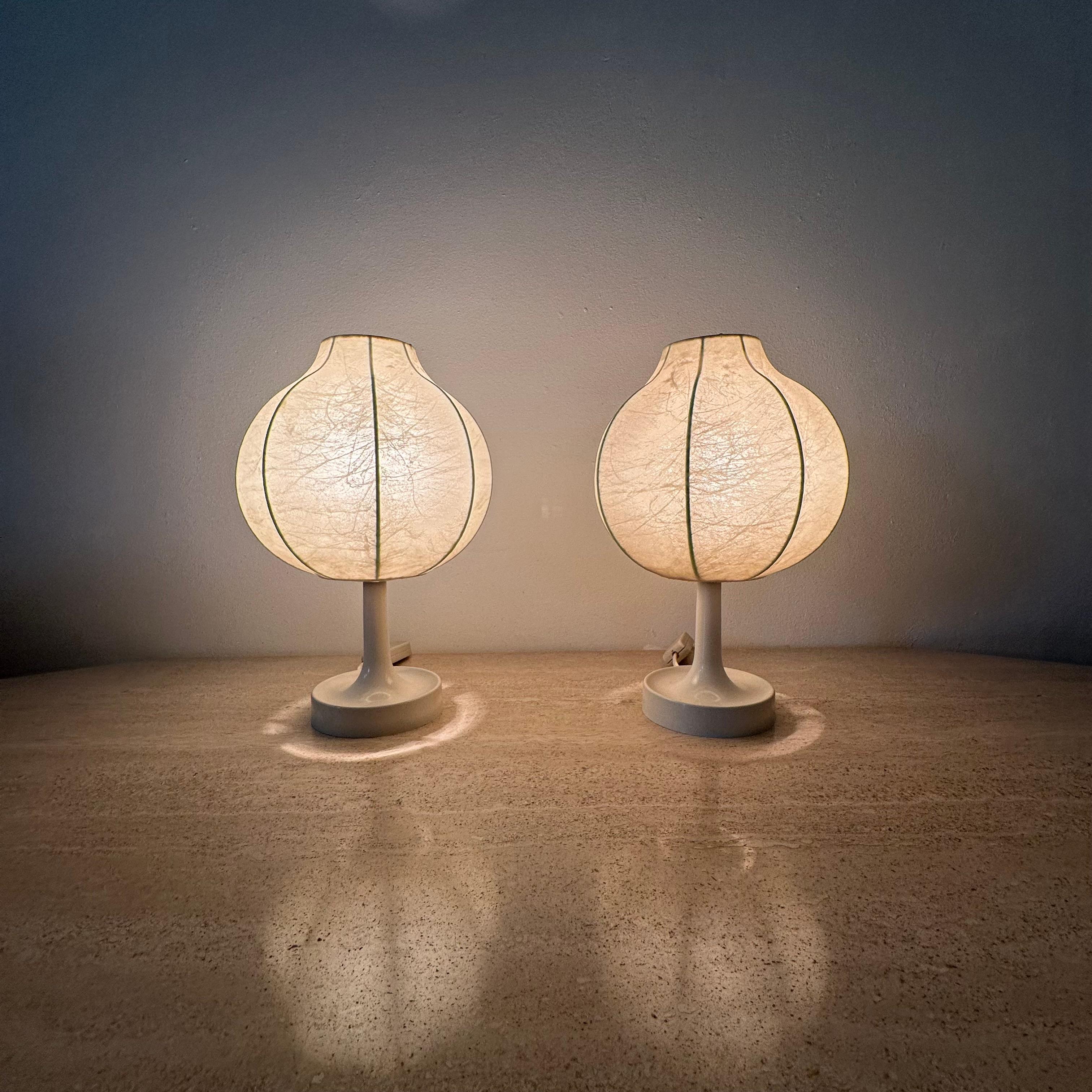Pair of Cocoon Table Lamp by Alfred Wauer for Goldkant, 1960’s 7