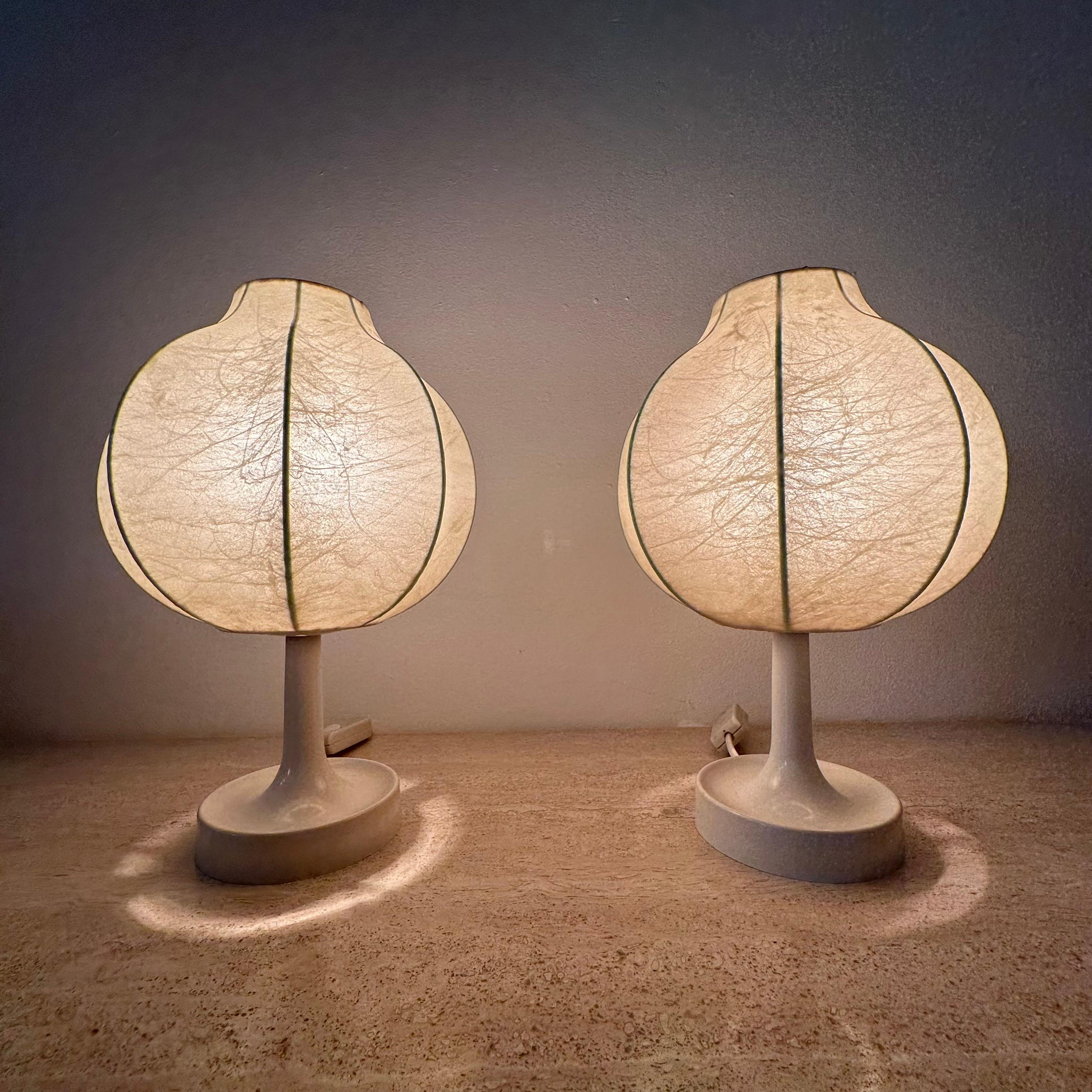 Pair of Cocoon Table Lamp by Alfred Wauer for Goldkant, 1960’s 10