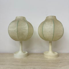 Paar Cocoon Tischlampen von Alfred Wauer für Goldkant, 1960er Jahre